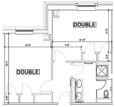 Doubles Suite Floorplan